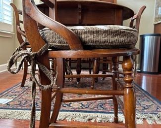 Set of 4 Cane Seat Chairs                                                    
29.75"H x 17"W x 16.5"D