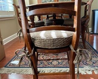 Set of 8 Cane Seat Chairs                                                    
29.75"H x 17"W x 16.5"D