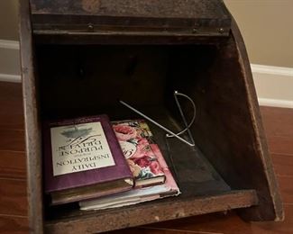 English Coal Shuttle: 30"H x 12"W x 17"D