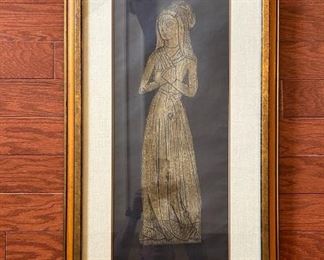 English Brass Rubbing Picture  31x17