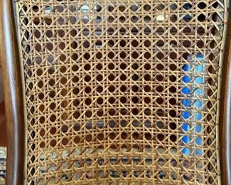 Bamboo cane rocking chair: 36"H x 17"W x 29"D