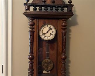 Antique Regulator wall clock with pendulum 