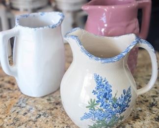 Ceramic pottery pitchers