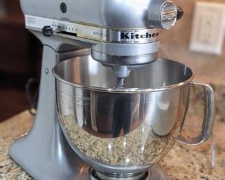 Artisan style Kitchen Aid Mixer with attachments included