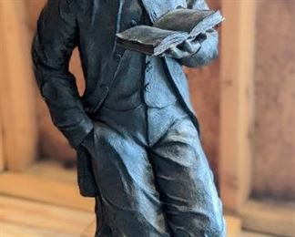 Vintage bronze boy statue