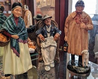 Royal Doulton collection: "The Orange Lady, Taking Things Easy, The Shepherd"