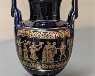 Antique Greek vase with 24K gold trim