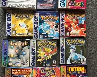 Pokémon games and other Gameboy games.