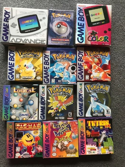 Pokémon games and other Gameboy games.