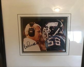 Bill Parcels and Lawrence Taylor Autograph w/COA
