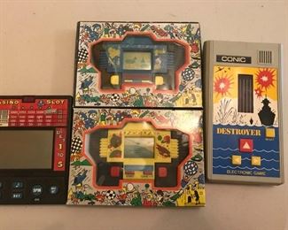 Conic Destroyer and 2 unbranded vintage games.