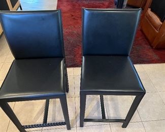 Leather bar stools
