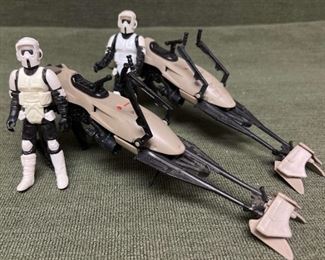 1983 Kenner Star War ROTJ Speeder Bike Vehicles With Action Figures
