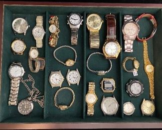 Watches / Wristwatches : Fossil • Elgin • 14k GF • Woldman De Luxe • Bond St • Many More