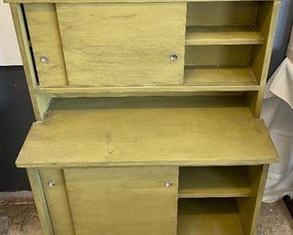 OOAK Children’s Child’s Mid Century Modern MCM Kitchen Pantry Cabinet 