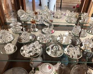 Swarovski glass car, animals