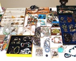 Much of the costume jewelry is being sold as sets. We also have necklaces, bracelets and earrings being sold separately.  