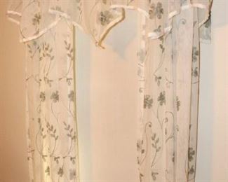 We are selling the curtains through out the house.