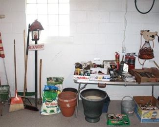 Garage is full of practical items.