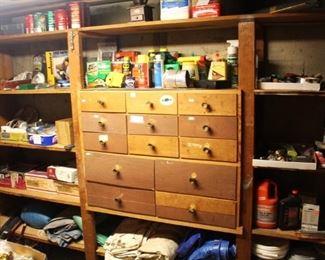 Lots of hardware and tools.