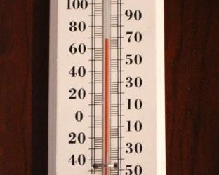 Vintage advertising thermometer.