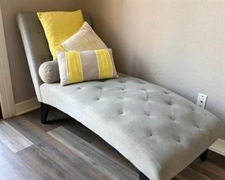 Grey chaise lounge chair