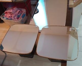 The Three 3 piece set of furniture: a Coffee table and Two end tables,