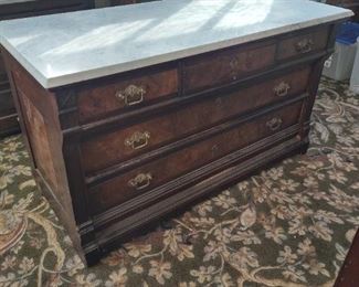 marble top bureau, lrg