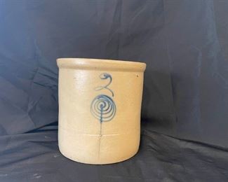 Vintage 2 Gallon Salt Stoneware Crock