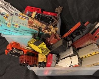 Two Tubs Of Train Treasures
