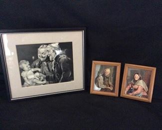 Robert Henris Herself Himself Pompeo Massanis 1910 Seidenbild Grandparents