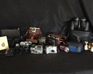 Generations of Cameras Binoculars. Lemaire Fabi Paris Mother of Pearl Opera Binoculars.