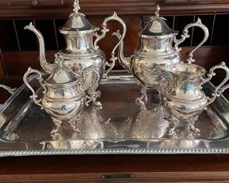 Silverplated tea service