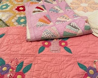 Vintage handmade quilts