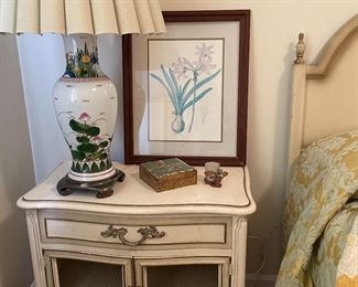 White French provincial bedside table