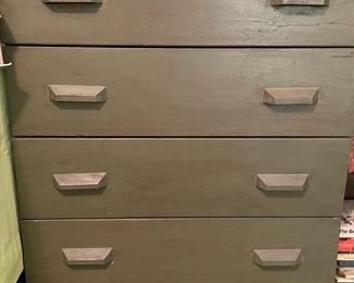 Vintage green paint chest of drawers