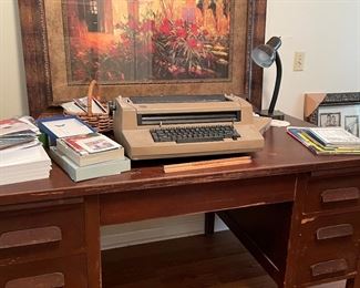 Large wooden desk