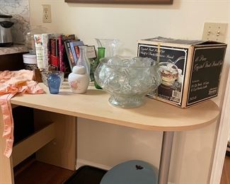 Punch set, granite ware roaster