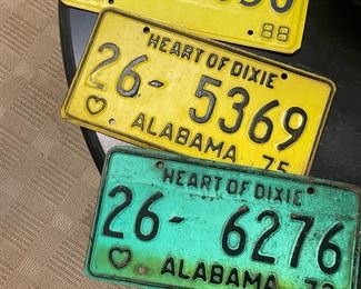 Vintage car tags