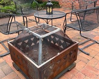 Patio furniture & fire pit 