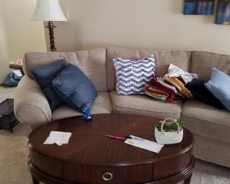 Flexsteel curved sofa