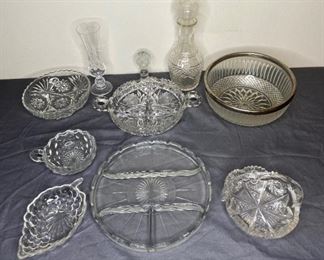 Crystal Candy Dishes, Decanter and More
