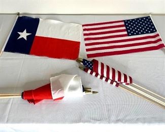 Texas and American Flags