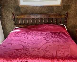 King Size Wooden Headboard and Frame
