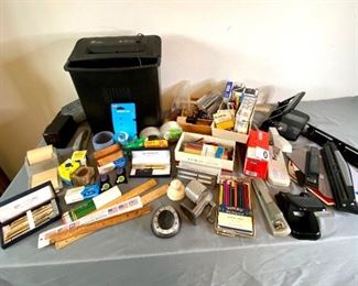 Office Supplies Including Paper Shredder