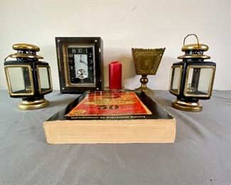 1902 Edition Sear Roebuck Catalogue, Oil Lamps, Tabletop Clock, Brass Decorative Urn