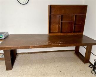 Large Wooden Desk/Table & Cubby