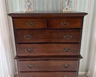 Bedroom Chest on Chest. Porcelain figurine Lamps