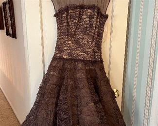 VINTAGE 40-50s Dresses Gowns Beads lace Awesome