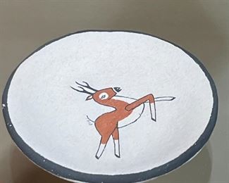 Native American Pottery Thomas Tapia P Mini Dish	2.75 inches	
